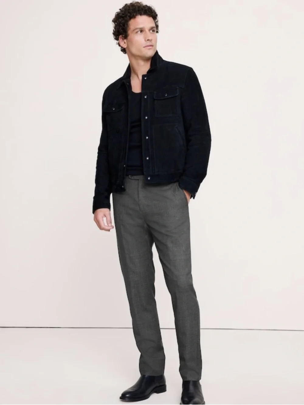 NWT Banana Republic Signature Italian Rustico Charcoal Pant Sz 31 x 32 (#871161)